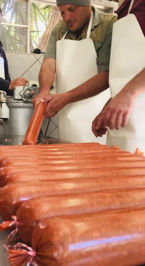 Florian at the butchery